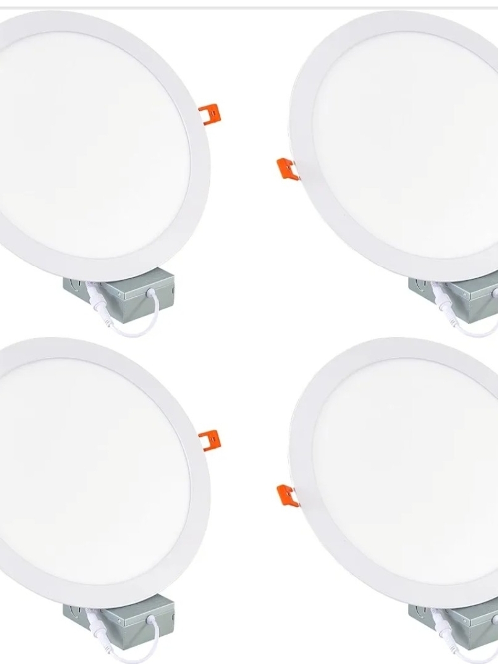APPRONLIT 11" Recessed LED Light 4 Pack 24W 6000K 2185LM Canless‎ J-Box